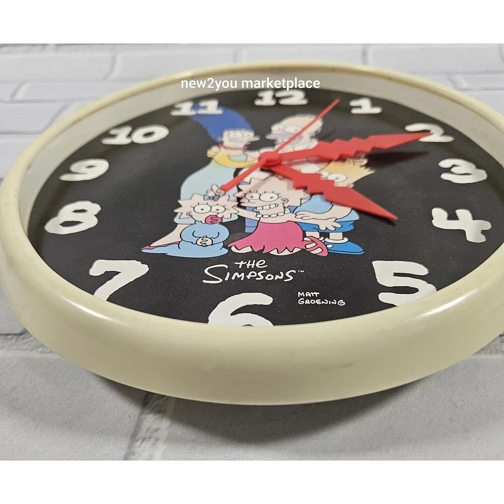 the simpsons vintage RARE original promo clock 1990 Works! collectibles WORKING!